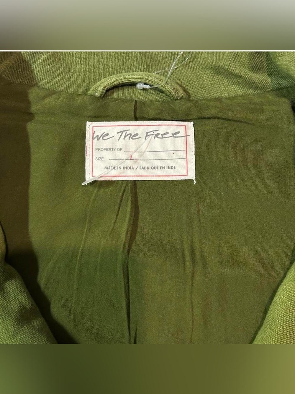 Free People Rebel Knit Olive Green Women’s Moto Jacket - Boho Indie - Picture 4 of 7